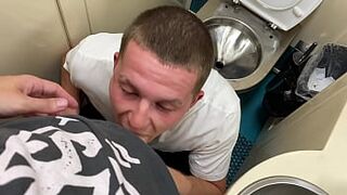Gave his brother a blowjob in the toilet of the train