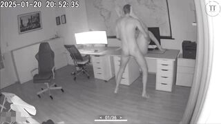 Risky fuck in the office, the surveillance camera recorded us