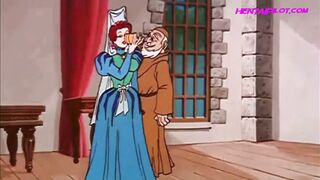 Little Red Riding Hood - Queens Castle Gangbang Scene - Vintage Cartoon Porn
