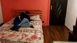 Making love late with cute petite babe