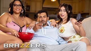 BRAZZERS - Ashlyn Peaks & Chloe Surreal Invite Their Crush For A Movie Night But Soon Turns To A Steamy Threesome