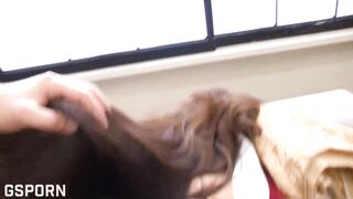 Beautiful big tits japanese milf with kimono fucked in jav threesome