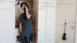 I caught my cheeky half-brother sniffing my panties in the closet and punished him by giving him my pussy. (COMPLETE IN RED)