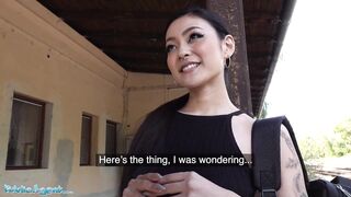 Public Agent Japanese beauty Rae Lil Black fucks for cash