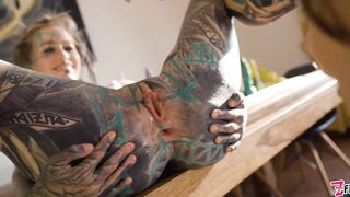 Toys, ATM, and Squirt Heavily Tattooed Girls Extreme Anal
