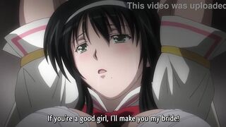 Hentai brunette tied up and fucked by pervs