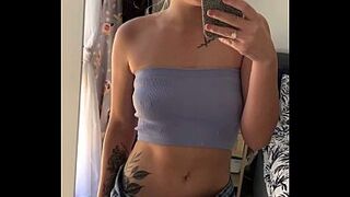 Skinny Teen Dances Naked While Playing with Her Pussy